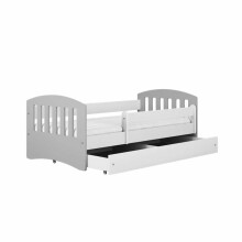 Bed classic 1 mix grey with drawer with non-flammable mattress 160/80