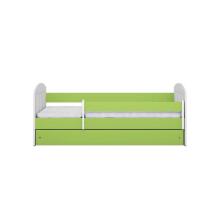 Bed classic 1 green with drawer with non-flammable mattress 180/80