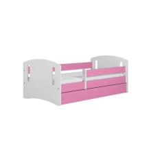 Bed classic 2 pink with drawer with non-flammable mattress 160/80