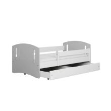 Bed classic 2 mix grey with drawer with non-flammable mattress 180/80