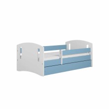 Bed classic 2 blue with drawer with non-flammable mattress 160/80