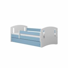 Bed classic 2 blue with drawer with non-flammable mattress 180/80