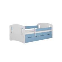 Bed classic 2 blue with drawer with non-flammable mattress 180/80