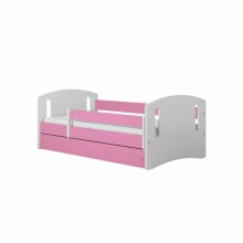 Classic 2 pink bed with drawer, non-flammable mattress 140/80