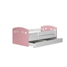 Bed Julia mix pale pink with drawer with non-flammable mattress 160/80