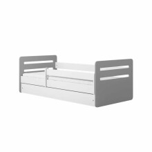 Bed tomi mix grey with drawer with non-flammable mattress 180/80