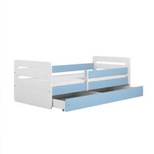 Bed tomi blue with drawer with non-flammable mattress 180/80