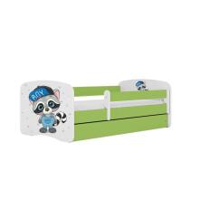 Bed babydreams green raccoon with drawer without mattress 160/80