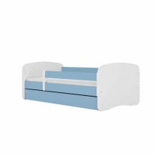 Babydreams blue bed without a pattern with a drawer, latex mattress 160/80