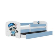Babydreams blue raccoon bed with a drawer, latex mattress 180/80
