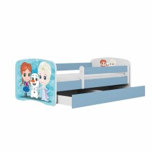 Babydreams blue Frozen bed with a drawer, coconut mattress 160/80