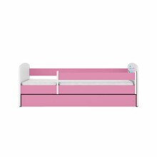 Babydreams pink elephant bed without drawer, latex mattress 160/80