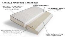 Babydreams green bed without a pattern with a drawer, latex mattress 160/80