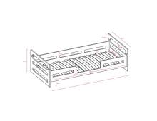 LEO plywood bed 180x80 without mattress