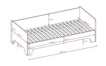 Plywood bed Luca 2 without mattress 180/80