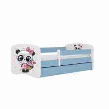 Babydreams blue panda bed with drawer, mattress 180/80