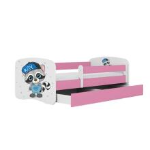 Bed babydreams pink raccoon with drawer without mattress 140/70