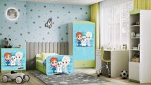 Bed babydreams green frozen land without drawer without mattress 140/70