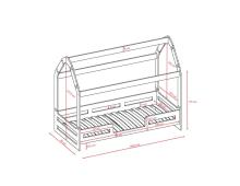 Plywood bed Leo without mattress 180/80