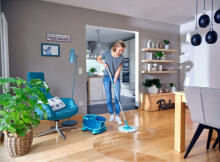 LEIFHEIT Grīdas uzkopšanas komplekts Clean Twist Disc Mop Ergo Mobile
