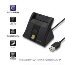 Сканер смарт-карт Qoltec 50643 | USB 2.0 | Подключи и играй
