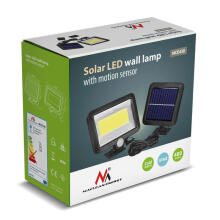 Maclean Energy MCE438 saules LED prožektors ar kustības sensoru, IP44, 5W, 400lm, 6000K auksti balts, 1300mAh litija akumulators, DC 5,5V