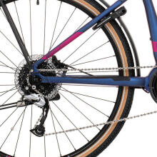 Электровелосипед Rock Machine Crossride e500B Lady синий/розовый (Размер колеса: 29 Размер рамы: M)