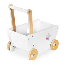 Деревянная кукольная коляска-толкатель 2в1 Ecotoys