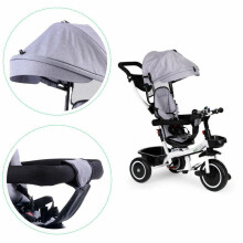 Трехколесная коляска 360* вращающееся сиденье  Grey Ecotoys