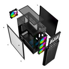 Gembird CCC-FC-400X ARGB Fornax 400X spēļu datora korpuss, melns