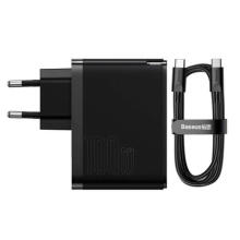 Быстрое зарядное устройство Baseus GaN5 Pro C+U 100 Вт, ЕС, черный