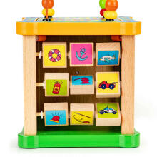 Eco Toys Art.CK-4-BC Деревянный развивающий кубик-сортировщик + доска