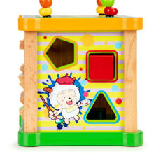 Eco Toys Art.CK-4-BC Деревянный развивающий кубик-сортировщик + доска