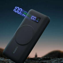 AUKEY PB-WL02i Power Bank 10000mAh bezvadu uzlāde MagSafe MagAir 22.5W 3xUSB melns