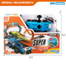 Autotrase ar cilpu un tramplīnu (komplektā 1 metāla ma&amp;scaron;īna) 6+ CB49898