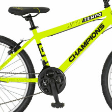 Pusaudžu velosipēds Champions 24 Tempo (TMP.2407) dzeltens (Rata izmērs: 24)