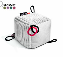 NO™ Sensory Shapes Basic Art.164013 Montessori basic soft cube with buckwheat & pearls filling 12x12cm