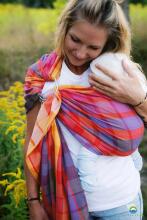 Little Frog Ring Sling Cotton Art.164061 Olivine  Слинг - платок с кольцами S размер (для детей до 36 месяцев)