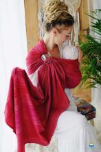 Little Frog Ring Sling Cotton Art.164063 Ruby Zīdaiņu slings ar rinķiem  S izmērs (bērniem līdz 36 mēnešiem)