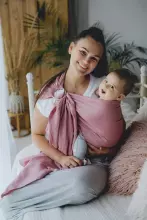 Little Frog Ring Sling Cotton Art.164068 Linen Hutt Lagoon Ring sling, size S (for children up to 36 months)