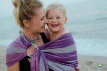 Little Frog Ring Sling Cotton Art.164072 Amethyst Слинг - платок с кольцами S размер (для детей до 36 месяцев)