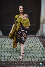 Little Frog Ring Sling Cotton Art.164077 Lemon Wildness Слинг - платок с кольцами S размер (для детей до 36 месяцев)