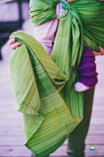 Little Frog Ring Sling Cotton Art.164092 Olivine Слинг - платок с кольцами M размер (для детей до 36 месяцев)