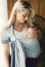 Little Frog Ring Sling Cotton Art.164099 Golden Cube  Zīdaiņu slings ar rinķiem  M izmērs (bērniem līdz 36 mēnešiem)