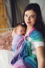 Little Frog Ring Sling Cotton Art.164101 Zircon Слинг - платок с кольцами M размер (для детей до 36 месяцев)