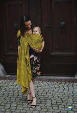 Little Frog Ring Sling Cotton Art.164105 Lemon Wildness Слинг - платок с кольцами M размер (для детей до 36 месяцев)