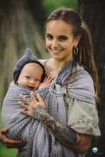 Little Frog Ring Sling Cotton Art.164105 Lemon Wildness Слинг - платок с кольцами M размер (для детей до 36 месяцев)