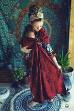 Little Frog Ring Sling Cotton Art.164110 Ruby Illusion  Слинг - платок с кольцами M размер (для детей до 36 месяцев)