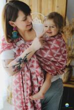 Little Frog Ring Sling Cotton Art.164111 Navy Illusion  Слинг - платок с кольцами M размер (для детей до 36 месяцев)