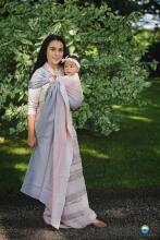 Little Frog Ring Sling Cotton Art.164117 Foggy Cube   Слинг - платок с кольцами L размер (для детей до 36 месяцев)